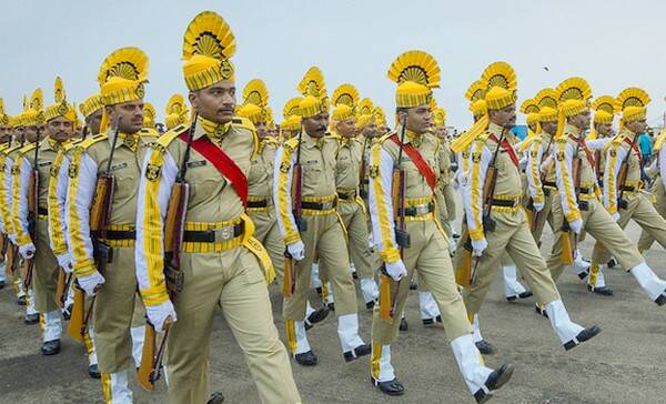 Military parade in Chennai